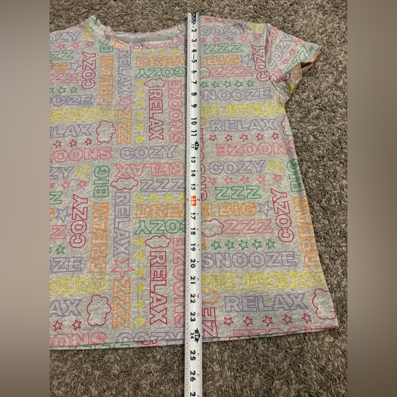 Joyspun Colorful Graphic Text Short Sleeve Pajamas 2 Pc Sleep Set Women’s Small - Picture 7 of 9